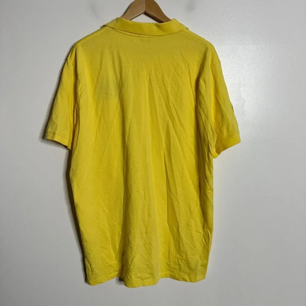 Polo Shirt Mens XL Yellow Short‎ Sleeve Cotton